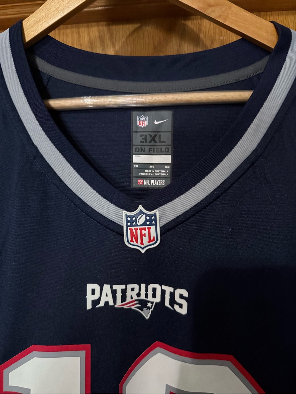 Nike New England Patriots Navy and Gray On-Field Jersey